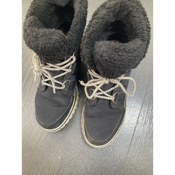 SOREL Waterproof Lace Up Black Boots NL2297-010 Snow Womens US 8.5 UK 6.5 - Picture 8 of 10